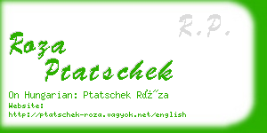 roza ptatschek business card